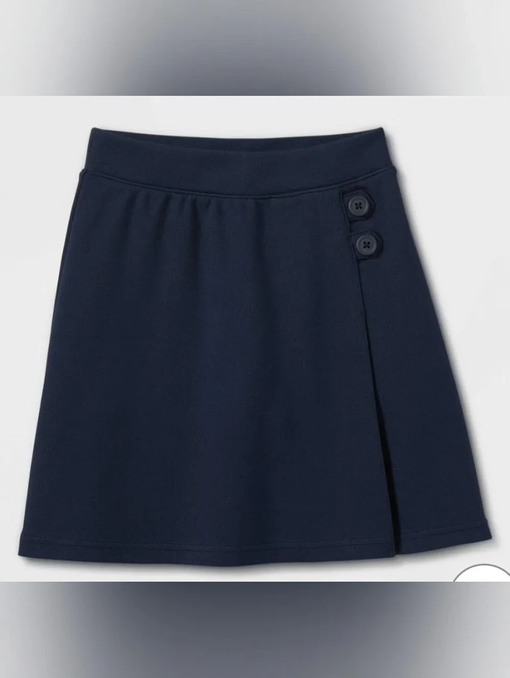 Girls' Size L(10/12) Pull-On Uniform Knit Skort - Cat & Jack Navy
